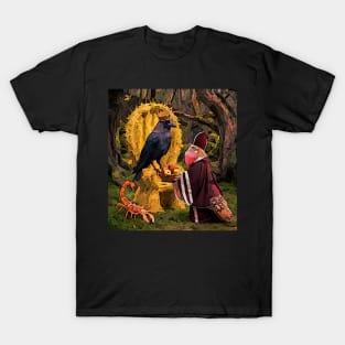 watercolor owl priest brings apples for crow T-Shirt